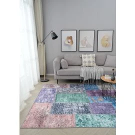 Patchwork Teppe Vero Rosso Multi