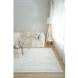 Denne produkten heter Rabbit Stripe, laget av Polyester materiale med en vakker Offwhite farge – SE Mattor