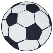 Denne produkten heter Zappy Football, laget av Polyester materiale med en vakker Hvit/Svart farge – SE Mattor
