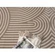 Denne produkten heter Bella Zen, laget av Polyester & Polypropylen materiale med en vakker Mørk Beige farge – SE Mattor