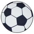 Denne produkten heter Zappy Football, laget av Polyester materiale med en vakker Hvit/Svart farge – SE Mattor