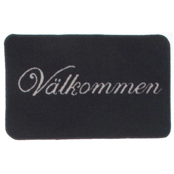 Denne produkten heter Gummerad Välkommen, laget av Polypropylen materiale med en vakker Svart farge – SE Mattor