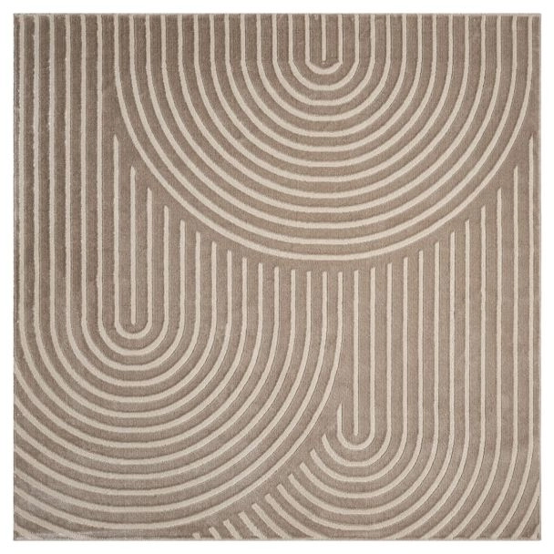 Denne produkten heter Bella Zen, laget av Polyester & Polypropylen materiale med en vakker Mørk Beige farge – SE Mattor