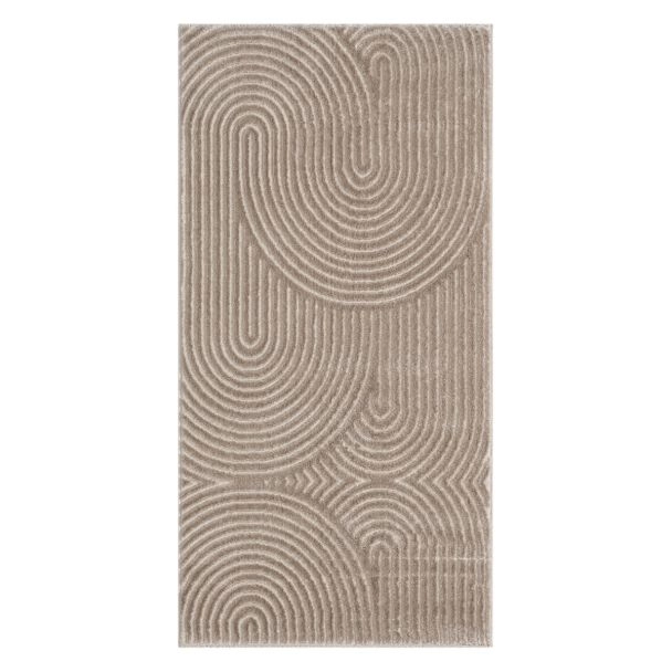 Denne produkten heter Bella Zen, laget av Polyester & Polypropylen materiale med en vakker Mørk Beige farge – SE Mattor