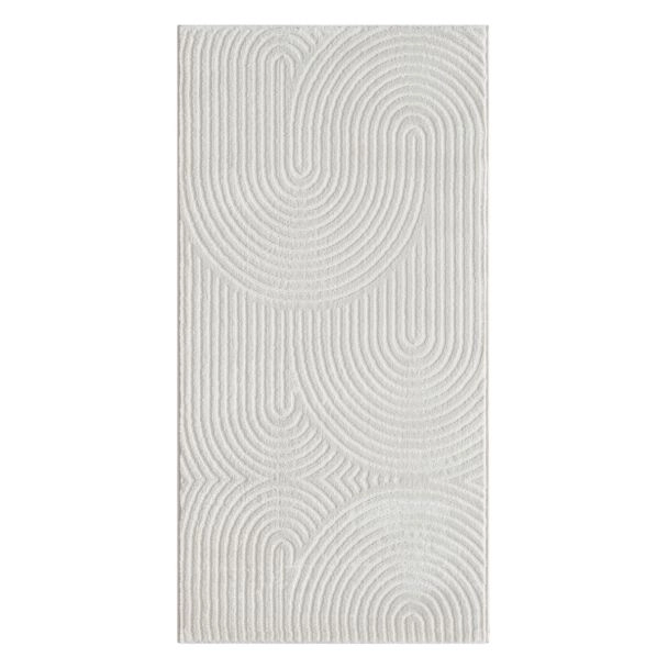 Denne produkten heter Bella Zen, laget av Polyester & Polypropylen materiale med en vakker Offwhite farge – SE Mattor