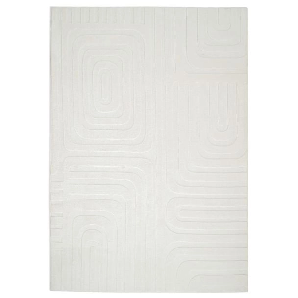 Vaskbar myk Ryateppe Fuzzy Vega Offwhite