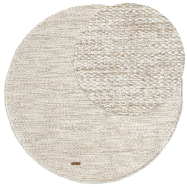 Denne produkten heter Lunda, laget av 80% Ull & 20% Bomull materiale med en vakker Beige farge – SE Mattor
