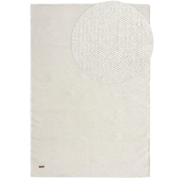 Denne produkten heter Lunda, laget av 80% Ull & 20% Bomull materiale med en vakker Offwhite farge – SE Mattor