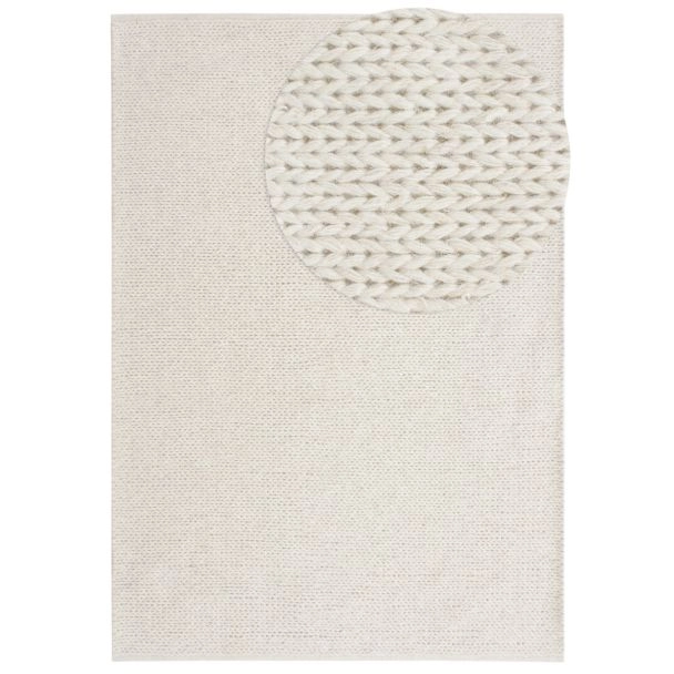 Denne produkten heter Mellby, laget av 80% Ull & 20% Bomull materiale med en vakker Offwhite farge – SE Mattor