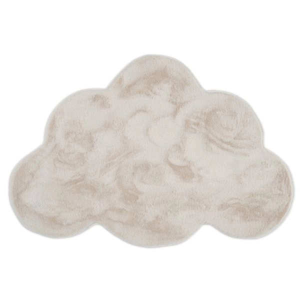 Rabbit Cloud Lys Beige 80x120 cm Barneteppe Myk Pelslook