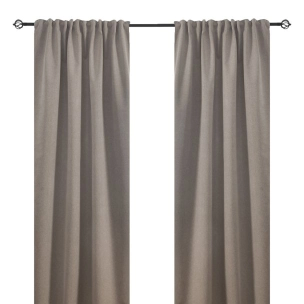 Solfritt Sand 2x135x250 cm Mörkläggande Gardin 2-pack