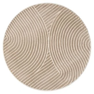 Rund Bella Spin Mørk Beige