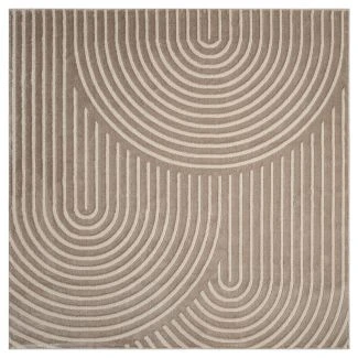 Kvadratisk Bella Zen Mørk Beige