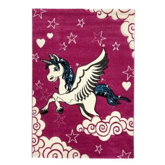 Moderne Teppe Diamond Unicorn Rosa