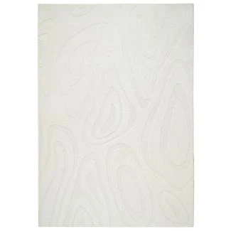 Vaskbar myk Ryateppe Fuzzy Meia Offwhite