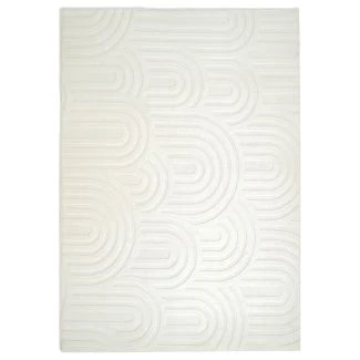 Vaskbar myk Ryateppe Fuzzy Soma Offwhite