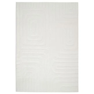 Vaskbar myk Ryateppe Fuzzy Vega Offwhite