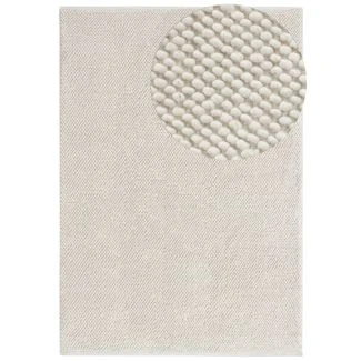 Denne produkten heter Haga, laget av 80% Ull & 20% Bomull materiale med en vakker Offwhite farge – SE Mattor