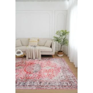Vaskbar Wilton-Teppe Noel Flame Rød