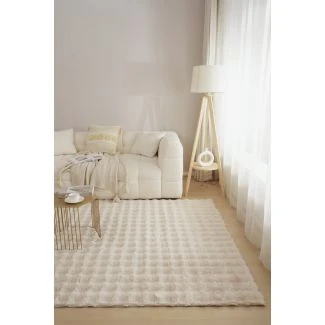 Denne produkten heter Rabbit Bubble, laget av Polyester materiale med en vakker Lys Beige farge – SE Mattor