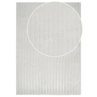 Vaskbart Pels-teppe Rabbit Stripe Offwhite