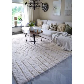 Pels Teppe Rabbit Zen Lys Beige