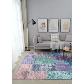 Patchwork Teppe Vero Rosso Multi