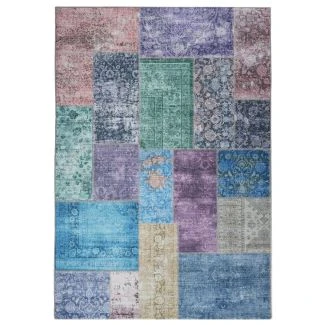 Patchwork Teppe Vero Rosso Multi