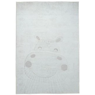 Barneteppe Zappy Hippo Krem