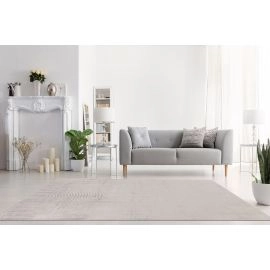 Giron Canyon Greige Konstsilkesmatta