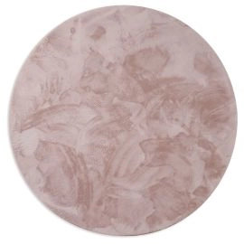 Rund Cat Lyserosa Vaskbart Pels-teppe