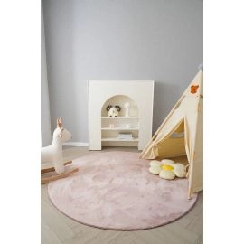 Rund Cat Lyserosa Vaskbart Pels-teppe