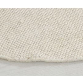 Rund Elsa Offwhite Ullteppe