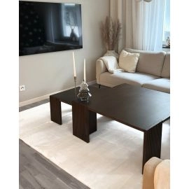 Myk Pels-look Teppe Glossy Offwhite