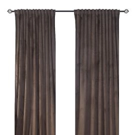 Romformørkende Velourgardin 2-pak Mathilde Brun