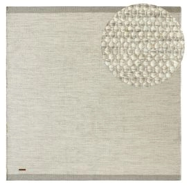 Kvadratisk Norrsken Grå Ullteppe