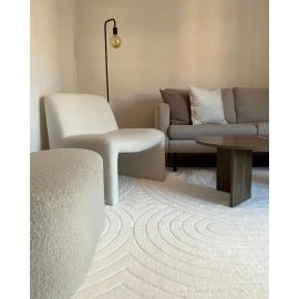 Vaskbart Pels-teppe Rabbit Bene Offwhite