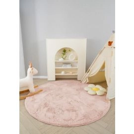 Rund Rabbit Eco Rosa Pels Teppe