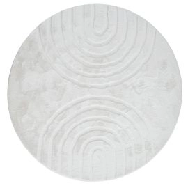 Rund Rabbit Zen Offwhite Pels Teppe