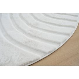 Rund Rabbit Zen Offwhite Pels Teppe