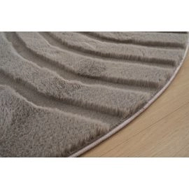Rund Rabbit Zen Taupe Pels Teppe