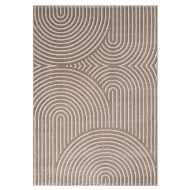 Denne produkten heter Bella Zen, laget av Polyester & Polypropylen materiale med en vakker Mørk Beige farge – SE Mattor