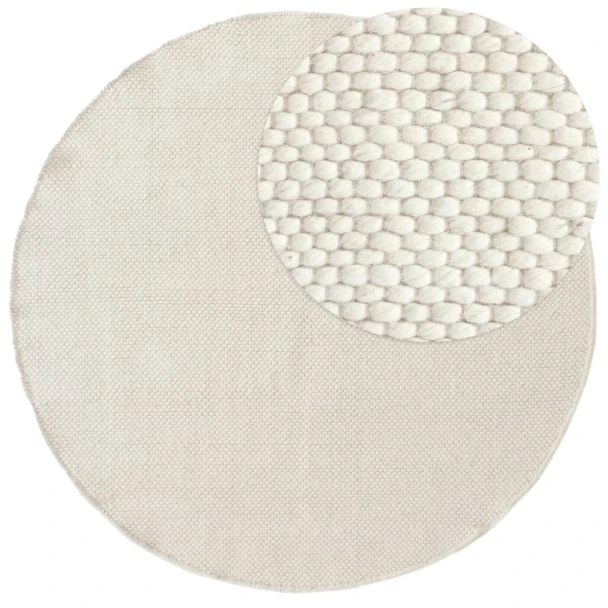Denne produkten heter Elsa, laget av 80% Ull & 20% Bomull materiale med en vakker Offwhite farge – SE Mattor