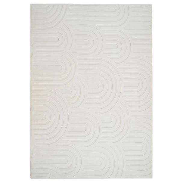 Vaskbar myk Ryateppe Fuzzy Soma Offwhite