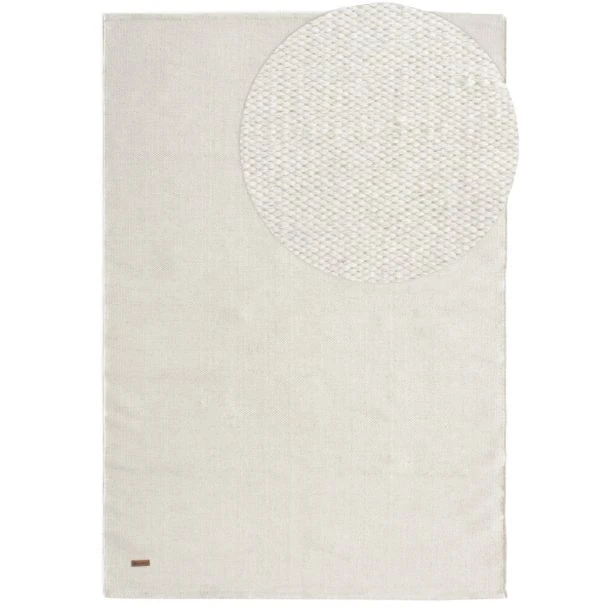 Denne produkten heter Lunda, laget av 80% Ull & 20% Bomull materiale med en vakker Offwhite farge – SE Mattor