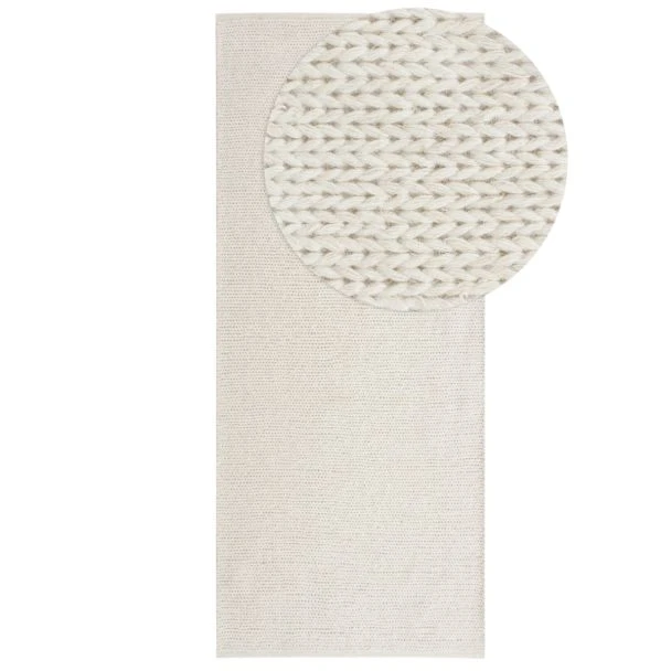 Denne produkten heter Mellby, laget av 80% Ull & 20% Bomull materiale med en vakker Offwhite farge – SE Mattor