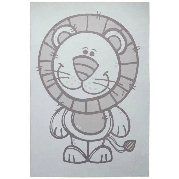 Denne produkten heter Zappy Lion, laget av Polyester materiale med en vakker Krem farge – SE Mattor